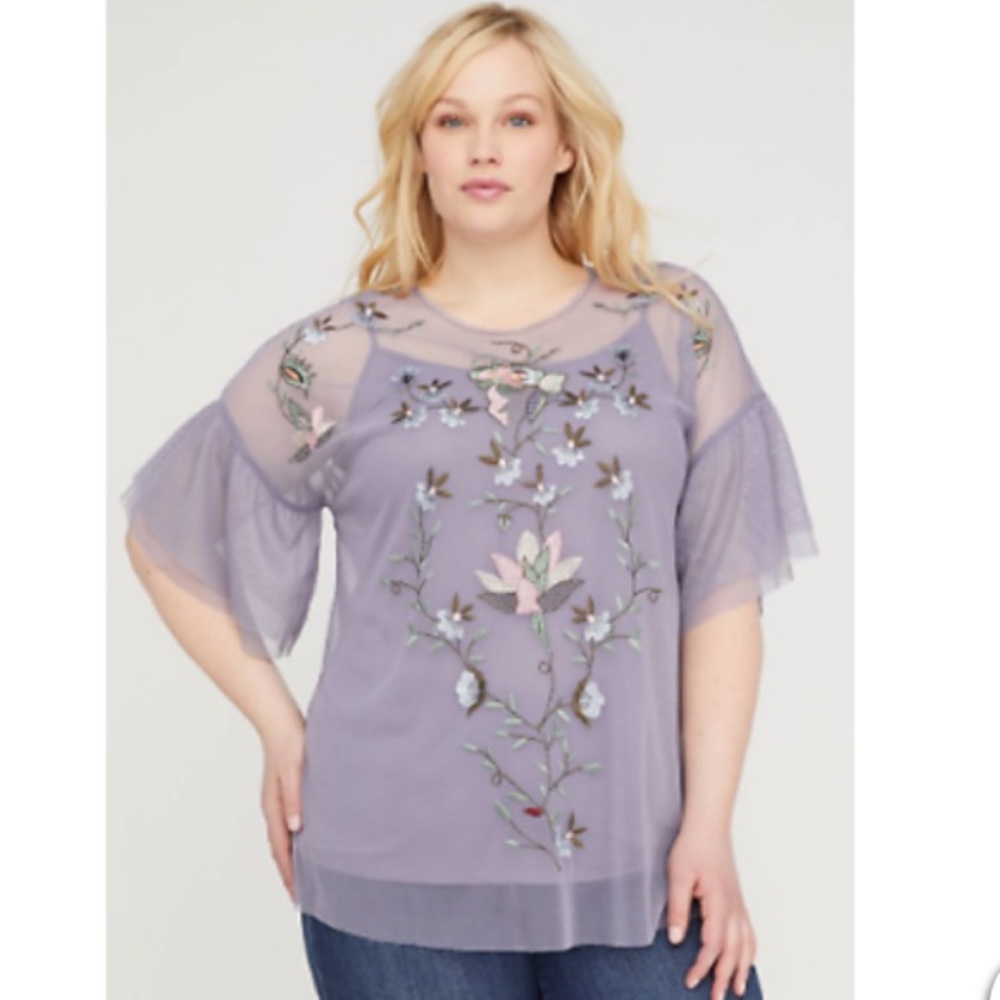 Lane Bryant sheer top 26/28 NWT (two pc)